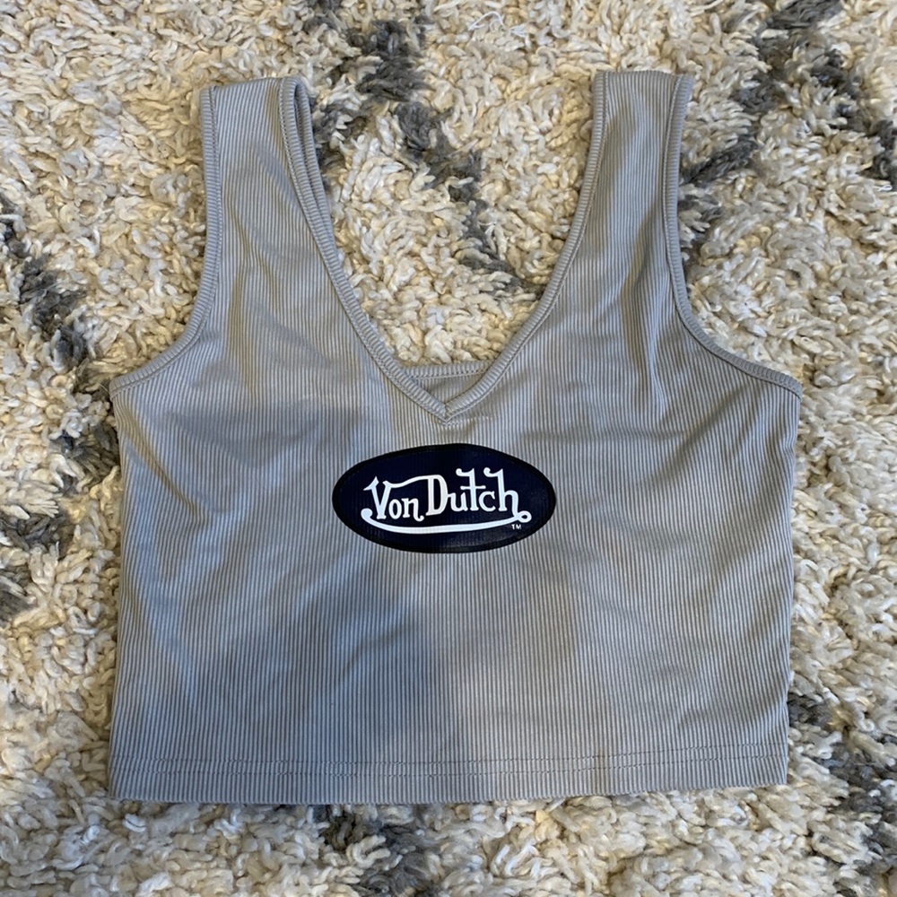 Grey VonDutch Crop Top